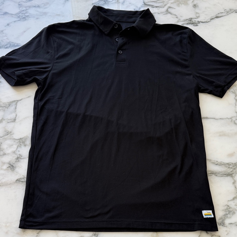 Vuori Black Short-Sleeve Performance Polo